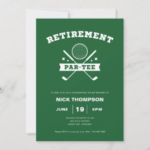 Invitation Retraite Par Tee Golf Theme Party