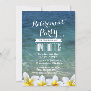 Invitation Retraite Party Beach Floral