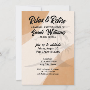 Invitation Retraite Relax & Retire Société Farewell Party