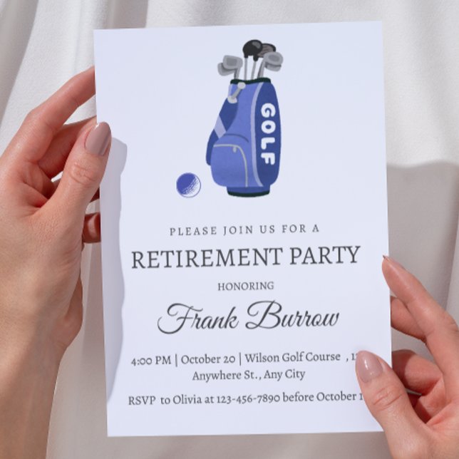 Invitation Retraite sur le thème du golf (Créateur téléchargé)