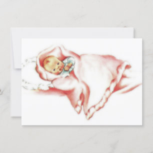 Invitation Retro 1950 Baby Girl Shower