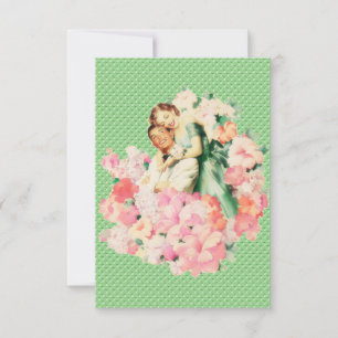 Invitation Retro 1950 Dîner Fiançailles