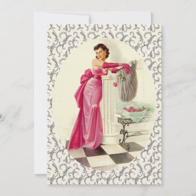 Invitation Retro 1950s Dinner Party (Devant)