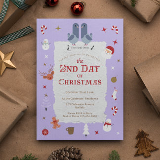 Invitation Retro 2e jour de Noël fête de Noël tardive