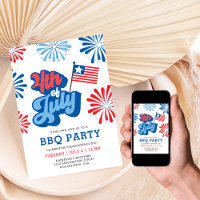 Retro 4 juillet Fireworks America Drapeau BBQ Part