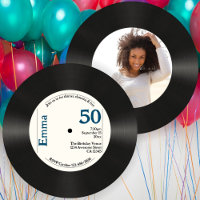 Retro 50e anniversaire Photo Faux Vinyl Record Mus
