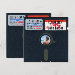 invitation Retro 5.25 de la partie de retrait de d