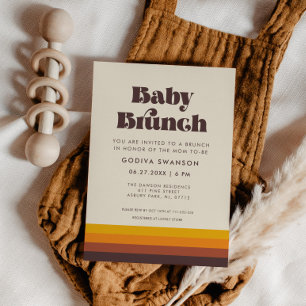 Invitation Retro 60s Vintage Mid Century Baby Brunch