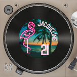 Invitation Retro 80s Record Neon Flamant rose 21e anniversair<br><div class="desc">👉 Célébrez votre anniversaire avec cette invitation vintage à la soirée du 50e anniversaire de faux vinyle ! Ce design des années 80 totalement rétro avec un flamant rose néon et un coucher de soleil tropical vous fera certainement sourire ! - Cliquez simplement pour personnaliser ce design 🔥 Mes promesses...</div>