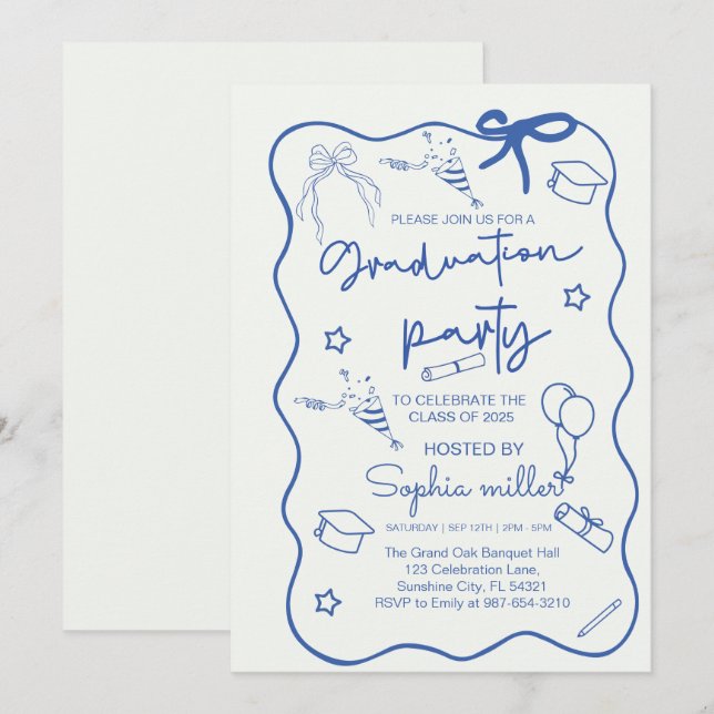 Invitation Rétro à la Soirée de Remise des Diplôme (Devant / Derrière)