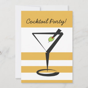 Invitation rétro à une soirée cocktail