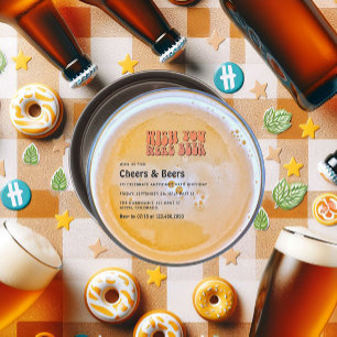 Invitation Retro Bière thème fête d'anniversaire