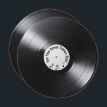 Invitation Retro Black Vinyl LP Record Anniversaire<br><div class="desc">Un disque vinyle noir classique avec un étiquette vierge et brillant. Tout le texte peut être modifié.</div>