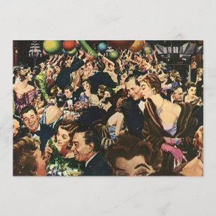 Invitation Rétro blanc vintage d'aile-tintement de coup de