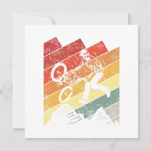 Invitation Retro BMX Bike Freestyle BMX Rider Gift Idea (Devant)