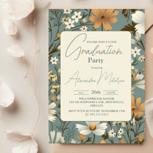Invitation Retro Boho Graduation Party