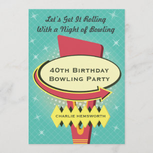 Invitation Retro Bowling