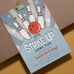 Invitation Retro Bowling Kids Birthday Party<br><div class="desc">Let's Strike Up Some Fun! with these Retro Kids Birthday Party Invitations. Perfect for any age and any gender.</div>