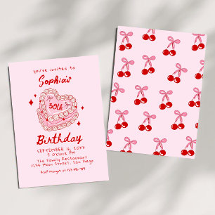 Invitation Retro Cake 30e anniversaire