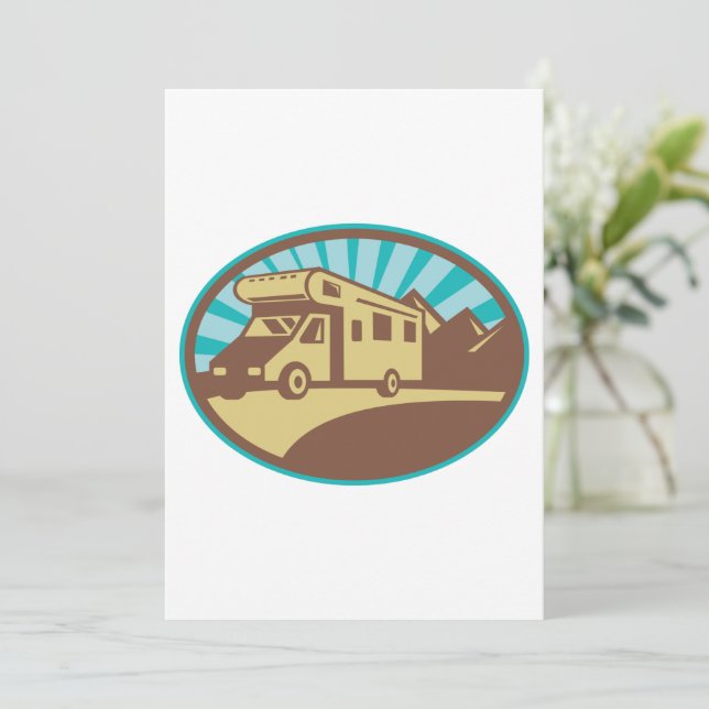 Invitation Retro Campervan (Debout devant)