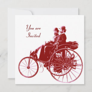 Invitation RETRO CARS 2, RESTAURATION AUTOMATIQUE, blanc brun