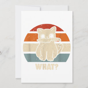 Invitation Rétro Ce Chat Couteau Meow Kitty Funny Chats Maman