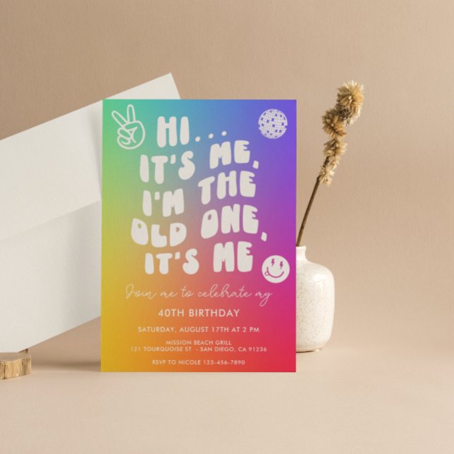 Invitation Rétro C'est moi Je suis le vieux n'importe quel âg (Créateur téléchargé)