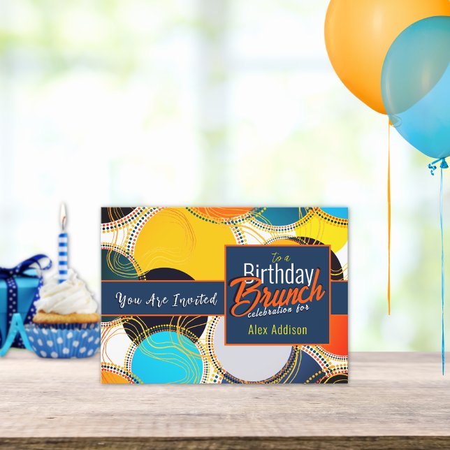 Invitation Retro Colorful les années 70 80s Anniversaire Fête (Créateur téléchargé)