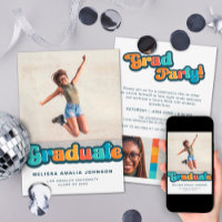 Retro couleur super 3 photo Grad Party informel