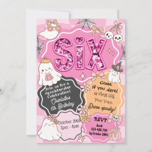 Invitation Retro Cute Ghost Éffrayant Halloween