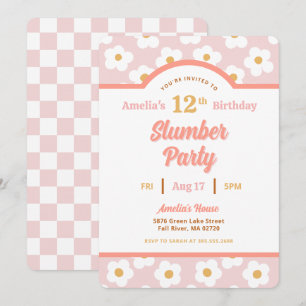 Invitation Retro Daisy Anniversaire de la fête du bois