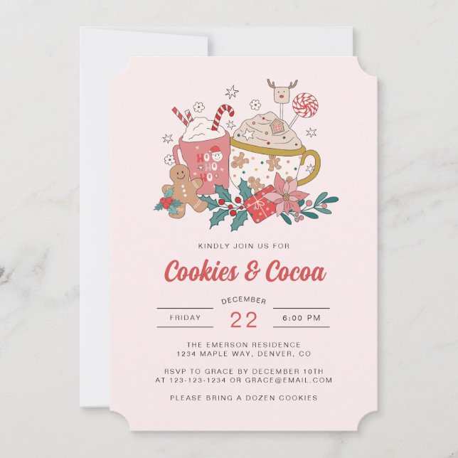 Invitation Rétro de Noël (Devant)