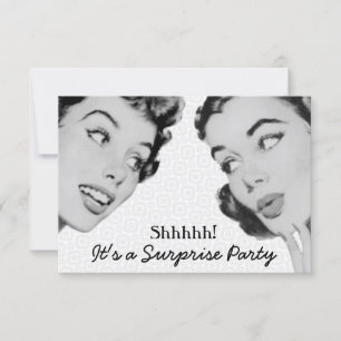 Invitation Retro Do Tell Surprise Anniversaire Party V2