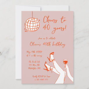 Invitation Retro Fancy BIrthday Party