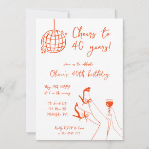 Invitation Retro Fancy BIrthday Party