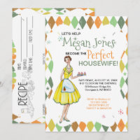 Invitation Retro Femme de foyer Douche nuptiale