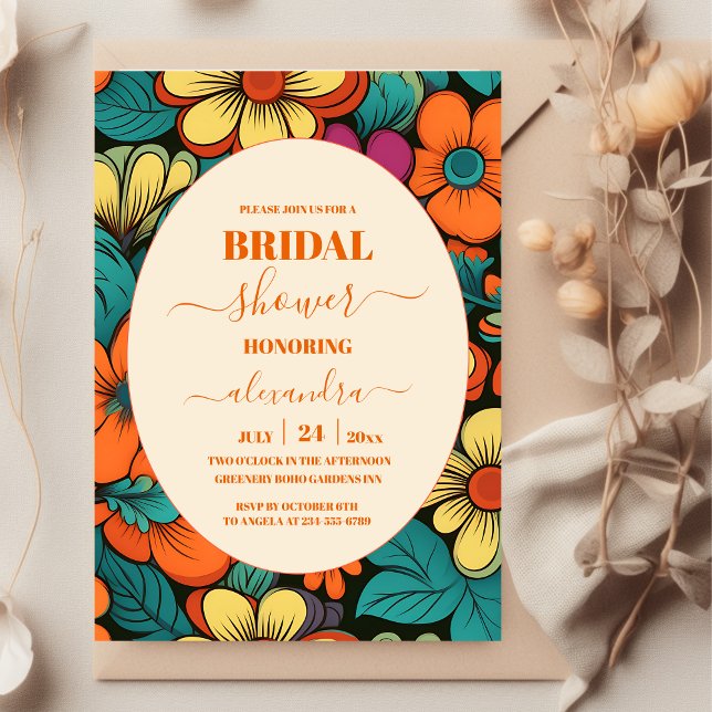 Invitation Retro Fête de Mariage Années 70 (Créateur téléchargé)