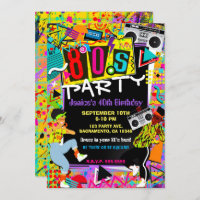 Retro Fun Bright 80's Party People Anniversaire