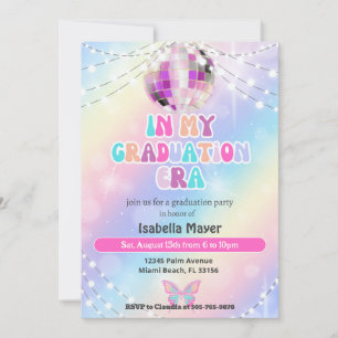 Invitation Retro Fun Dans Son Ére Pastel Graduation Invitatio