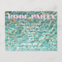 Invitation Retro Fun Pool