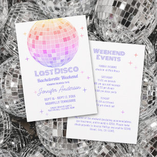 Invitation Retro Funky les années 70 Pink Disco Bachelorette