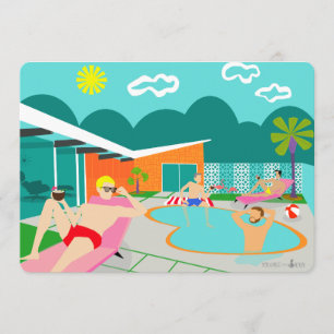 Invitation Retro Gay Pool