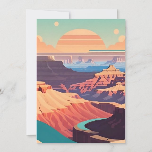 Invitation Retro - Grand Canyon (Devant)