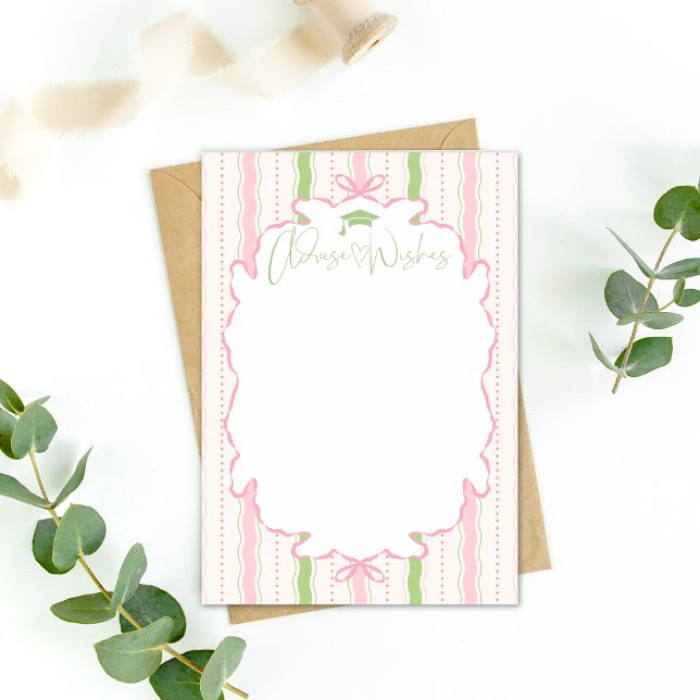 Invitation Retro Hand Drawn Grad Party 2026 Enclosure Cards (Créateur téléchargé)