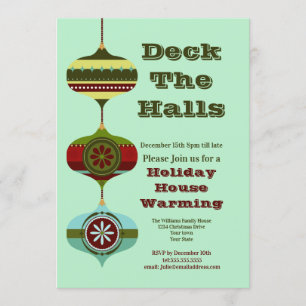 Invitation Retro Holiday   Maison de vacances Fête du Réchauf