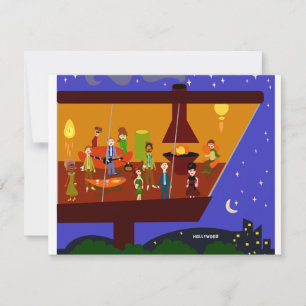 Invitation Retro House Party