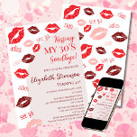 Invitation Retro Kissing My 30's Goodbye 40th Birthday Party<br><div class="desc">Fêtez vos 40 ans dans un style fabuleux avec cette invitation à la fête d’anniversaire "Kissing My 30’s Goodbye" ! Conçu pour apporter une ambiance fun, branchée et féminine à sa journée spéciale, cette invitation est parfaite pour un envoi élégant aux années 30. Doté d'une demi-arche rose vif d'inspiration rétro...</div>