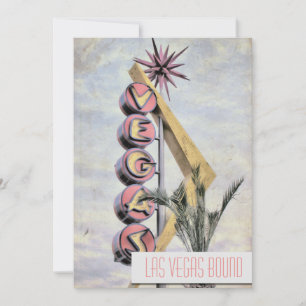 Invitation Retro Las Vegas Nevada Style Vintage Vegas Strip