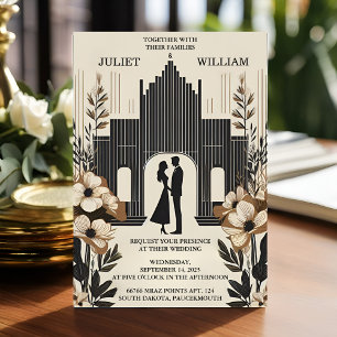 Invitation Retro les années 70 80s Fast Bold Boho Courthouse