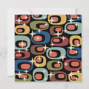 Invitation Retro Mid-Century Moderne Abstrait